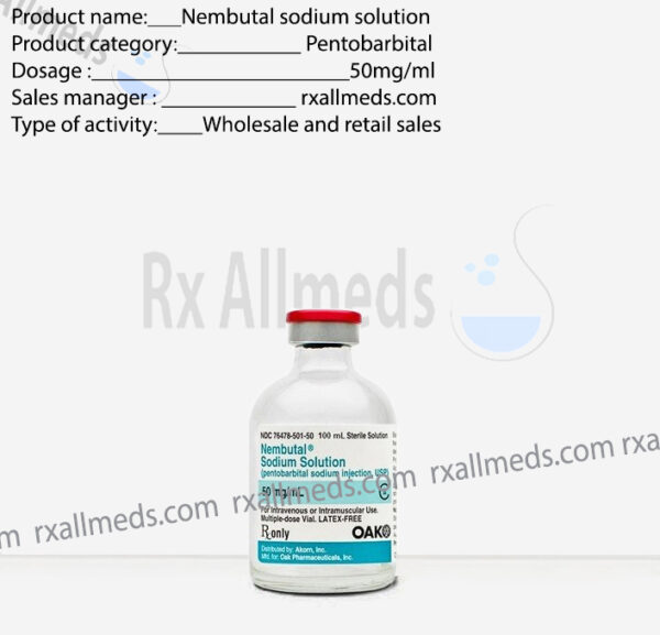 Nembutal(Pentobarbital ) 50mgml x 100 ml